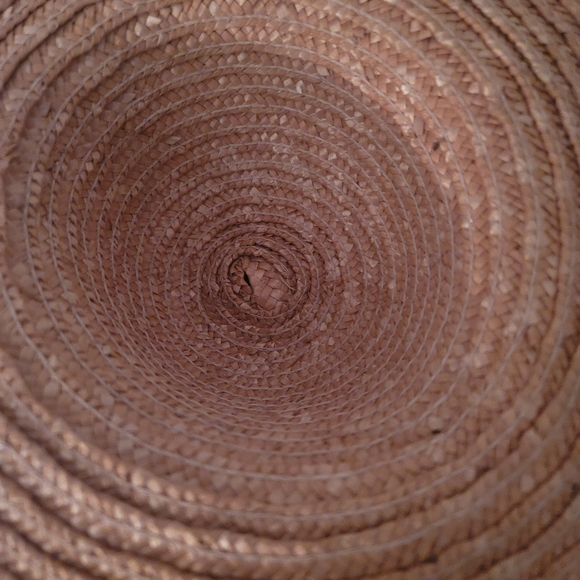 Vintage Woven Doll Hat W/ Ribbon & Flower Hat Band - Picture 4 of 7